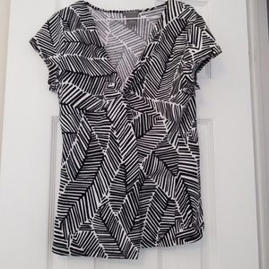 Ann Taylor Rouched Short Sleeved Top